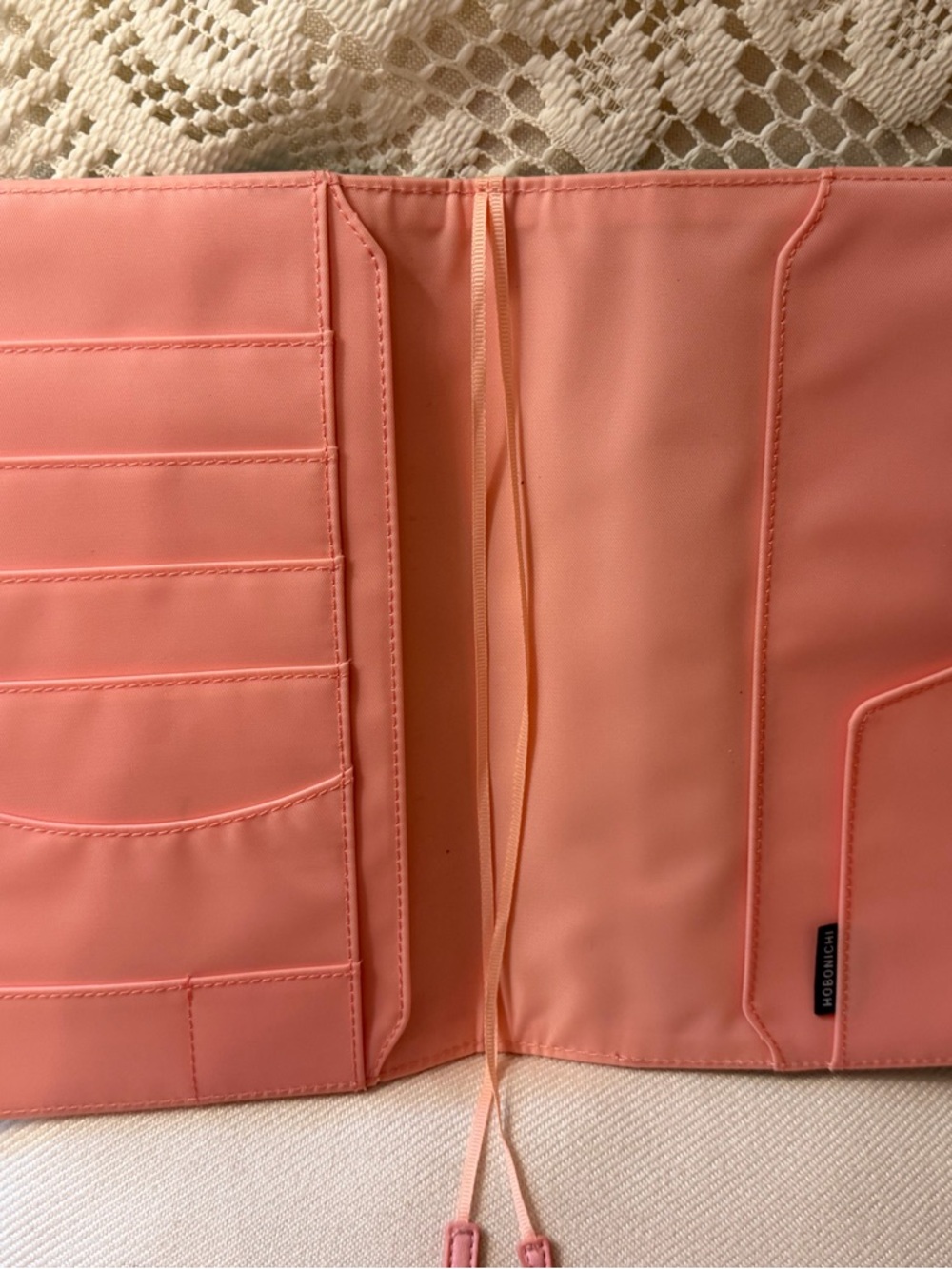 Turquoise and Coral Hobonichi A5 Cover & Cover on Cover - Picture 3 of 9